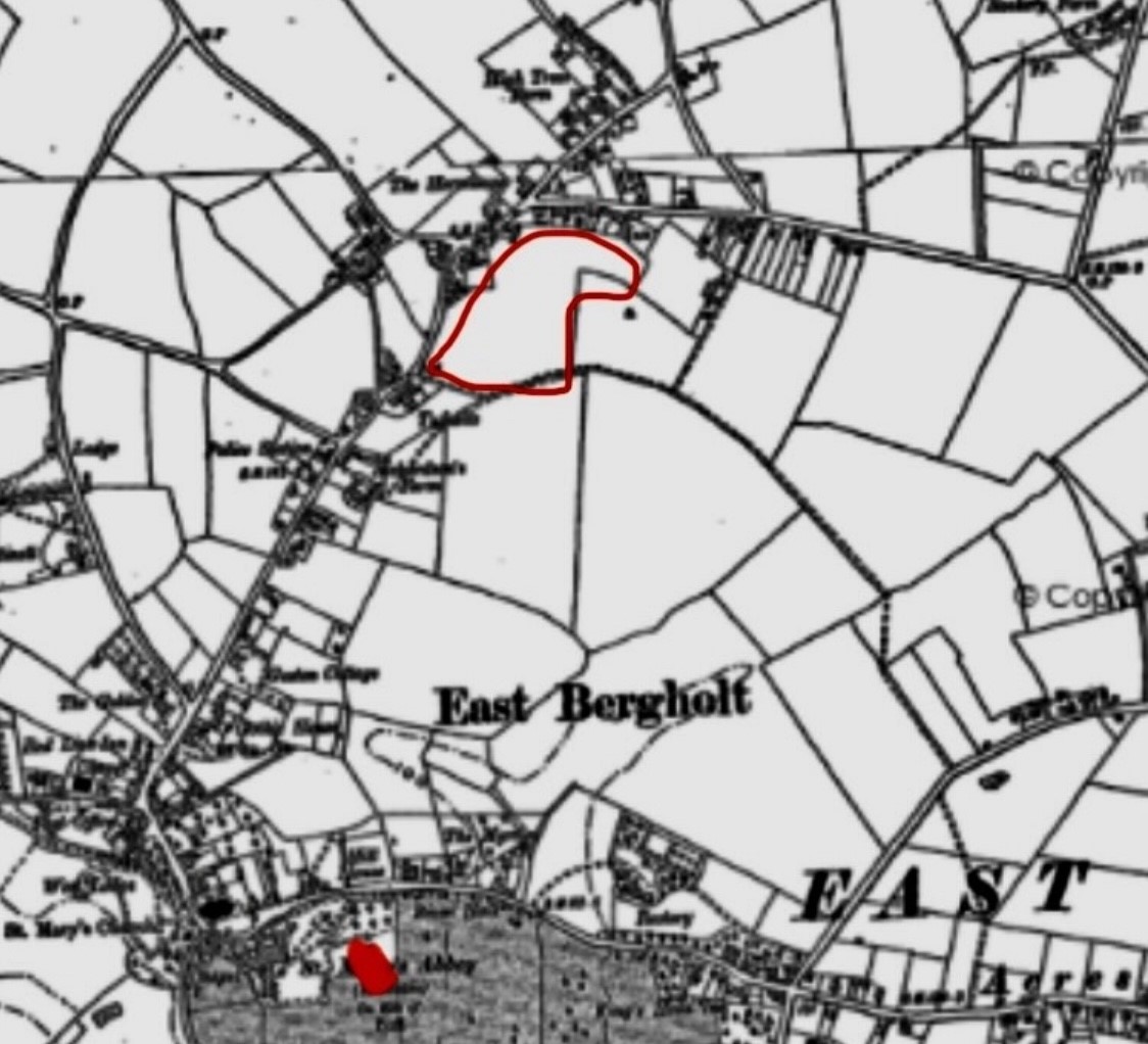 Allotments prior to 1970, land sold to build Chaplin Road<br>