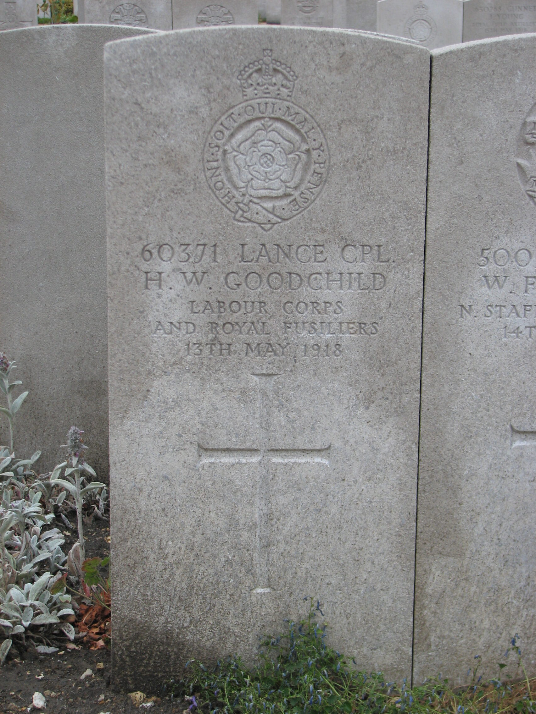 Henry's headstone in St. Sever Cemetery Extension<br>MA