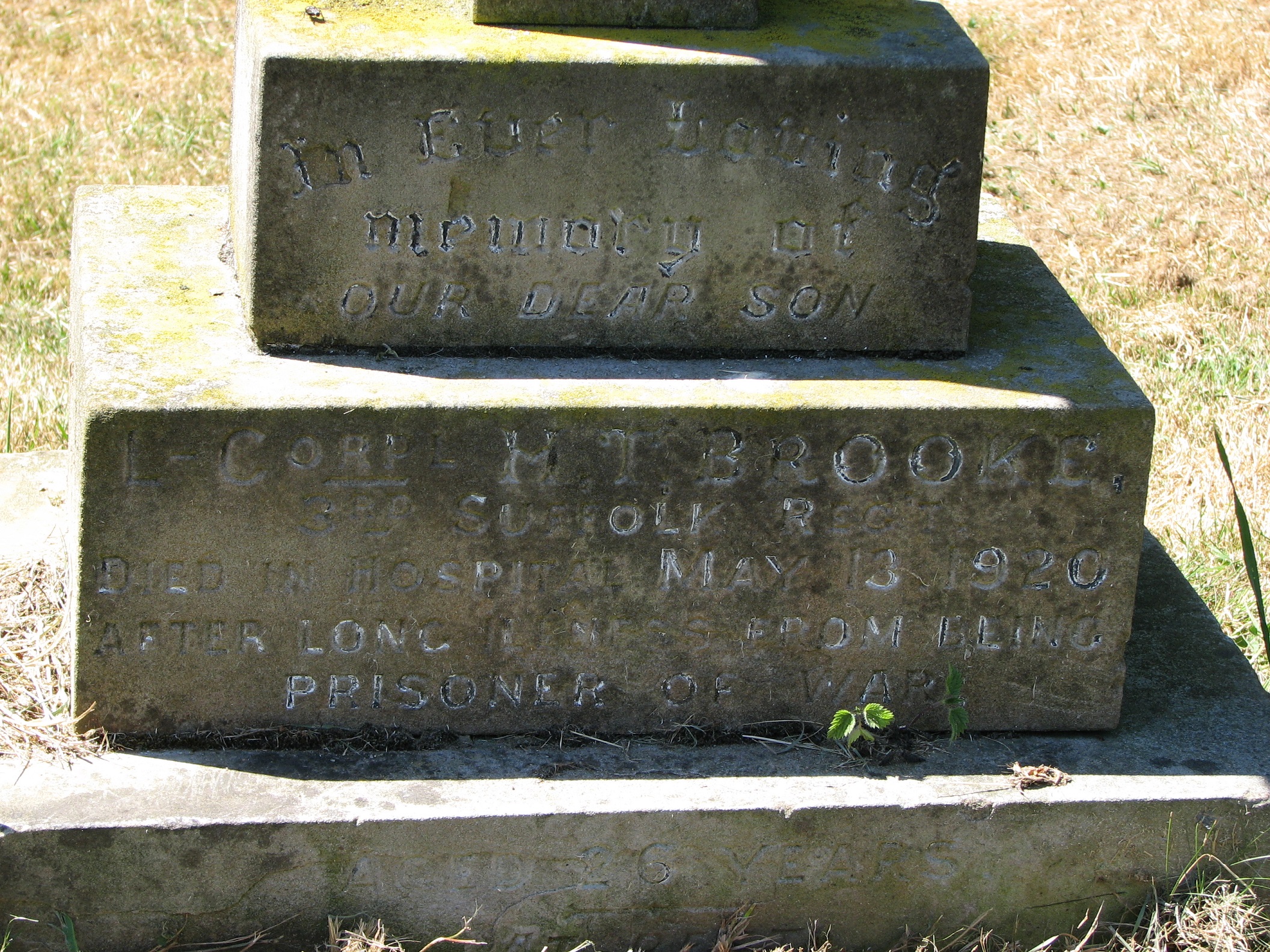 Herbert's headstone (detail)<br>MA