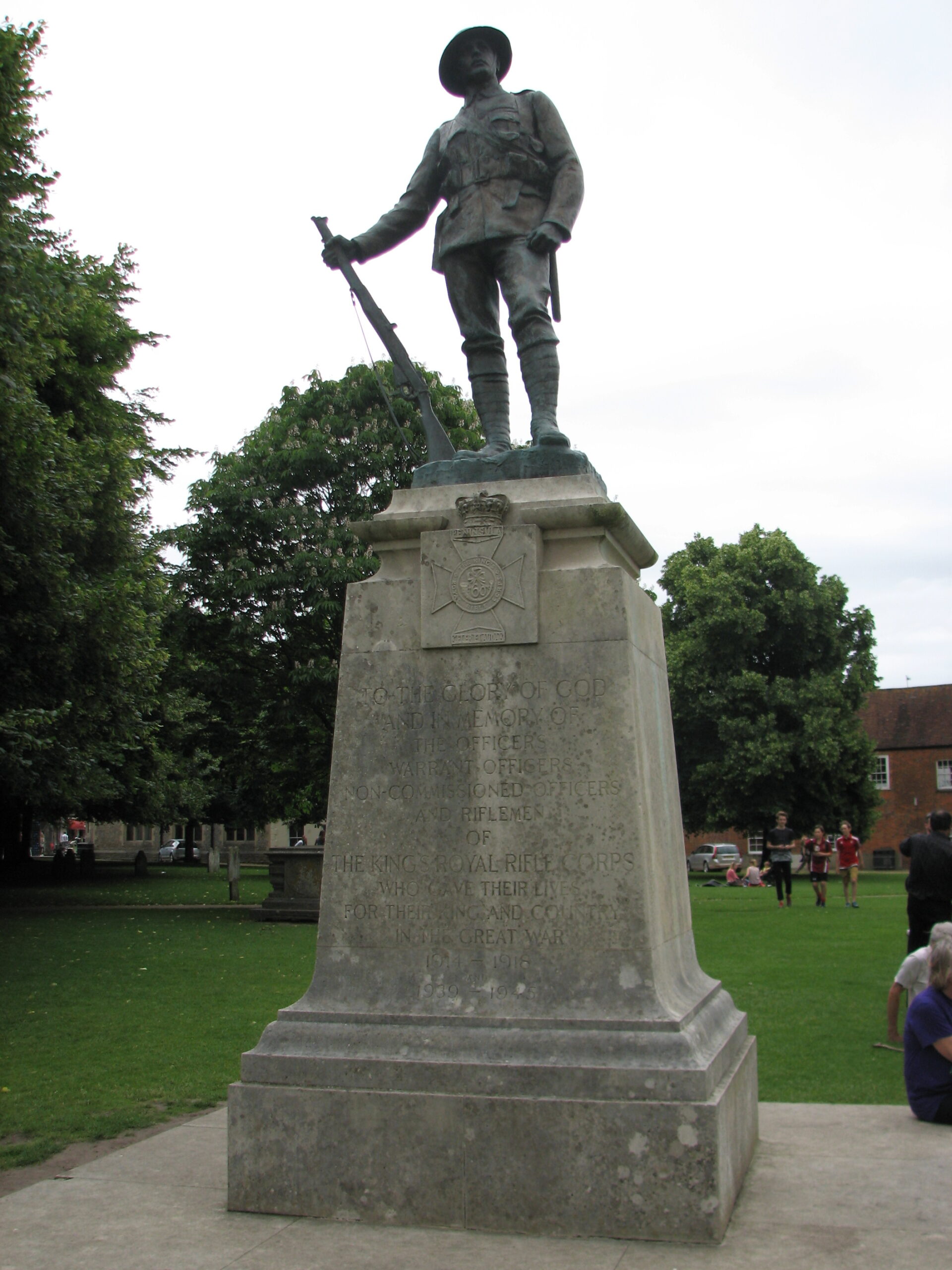 The King's Royal Rifle Corps Memorial, Winchester<br>MA