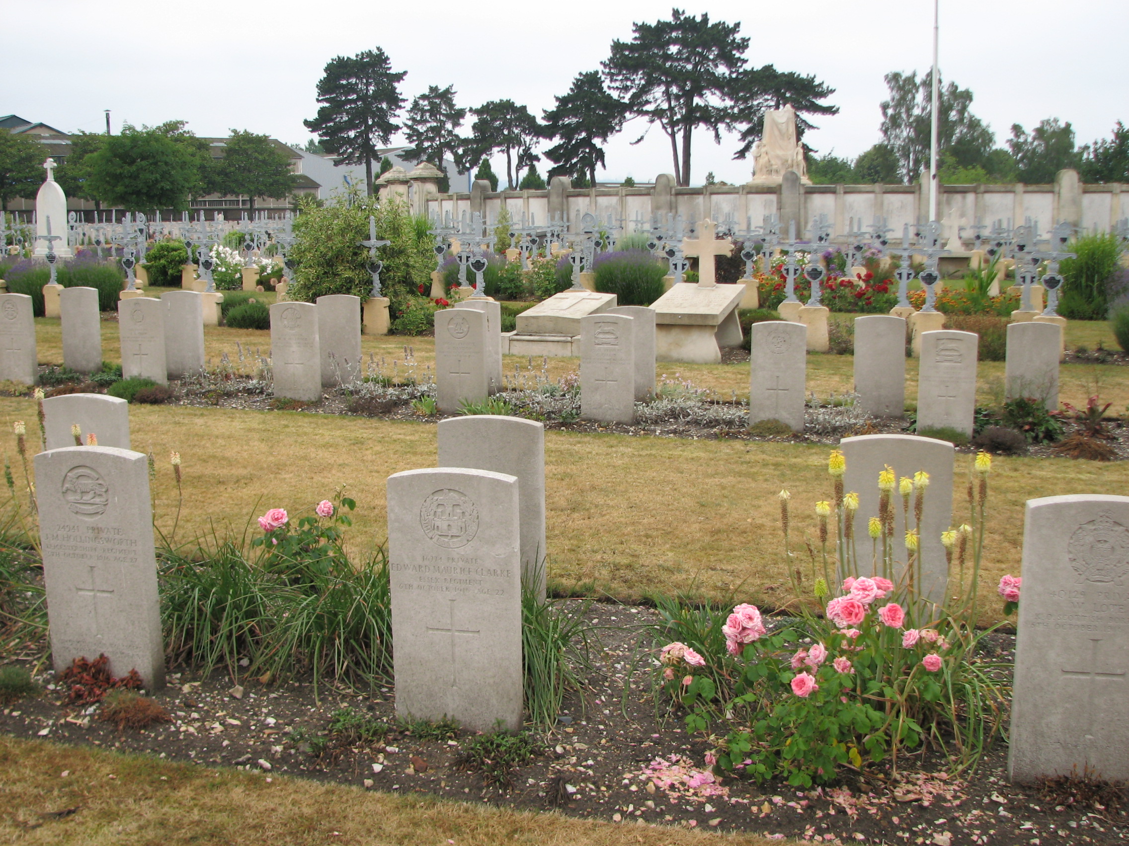 St. Sever Cemetery, Rouen<br>Edward's headstone is closest to the camera<br />MA
