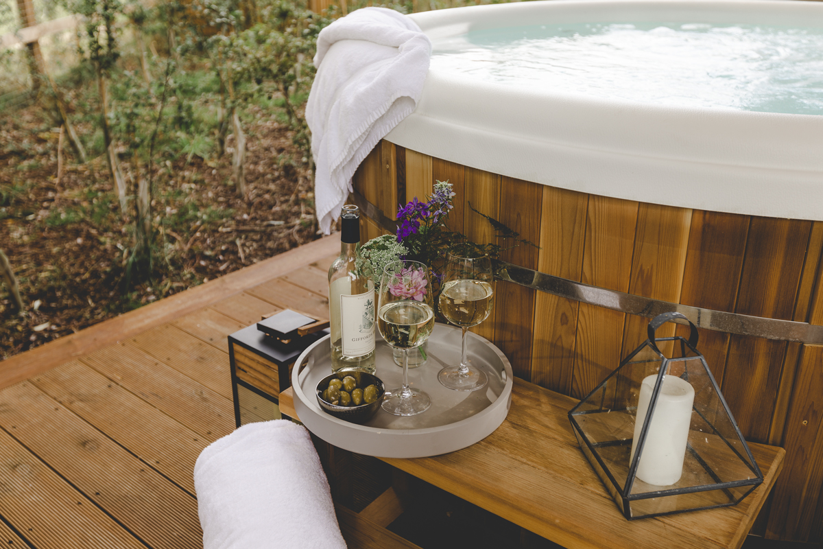 relax in the hot tub<br>