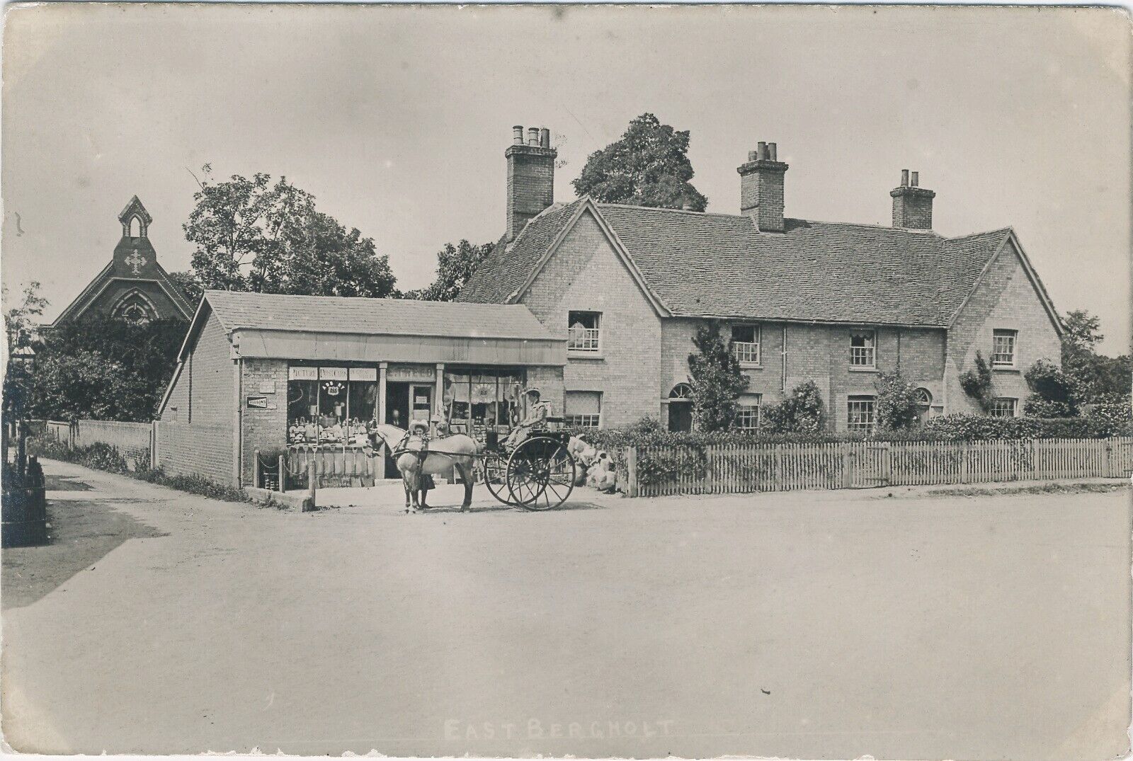 Undated Postcard showing the Store with Edward's name above the door<br>Author's collection