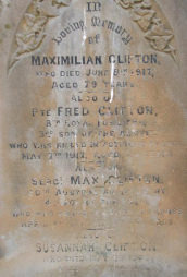 wh-max-clifton-grave-family<br>Charles and Susannah Clifton’s headstone in East Bergholt Cemetery<br />